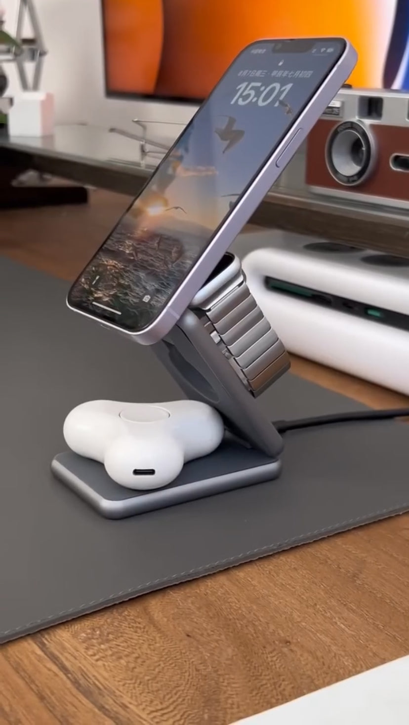 3 in 1 Nightstand - Fast Wireless Charger