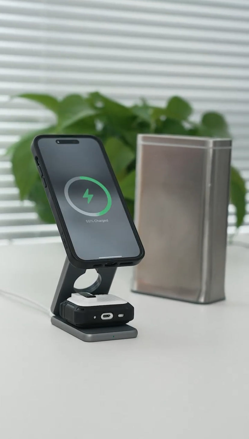 3 in 1 Nightstand - Fast Wireless Charger