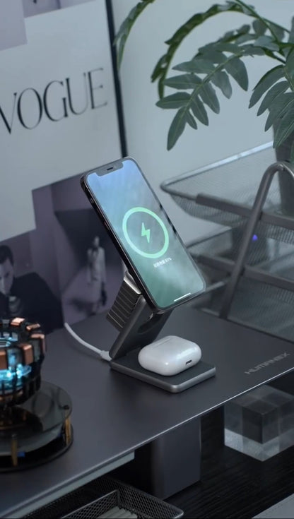 3 in 1 Nightstand - Fast Wireless Charger